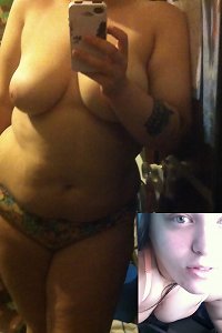 sensual plumper lady taunting her partner sensually in lingerie