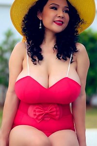 obese girl sensually eating lollipop, provocative boys